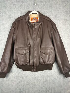 Cooper A-2 Leather Bomber Flight Jacket USA 54R WWII 1995 Goatskin